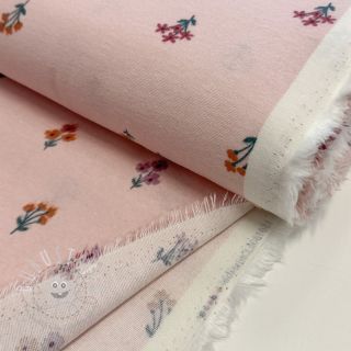Baumwollstoff FLANNEL Flowers light pink