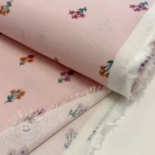 Baumwollstoff FLANNEL Flowers light pink