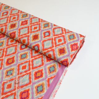 Viskosestoff RADIANCE Abstract orange digital print