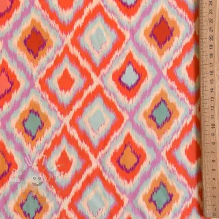 Viskosestoff RADIANCE Abstract orange digital print