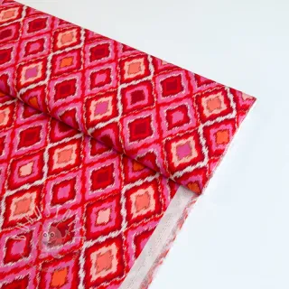 Viskosestoff RADIANCE Abstract red digital print