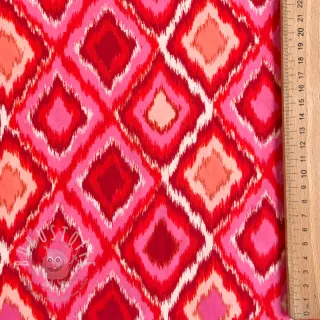 Viskosestoff RADIANCE Abstract red digital print