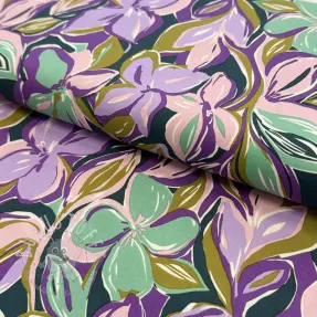 Baumwollstoff VISCOSE Flowers cobalt