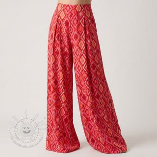 Viskosestoff RADIANCE Abstract red digital print