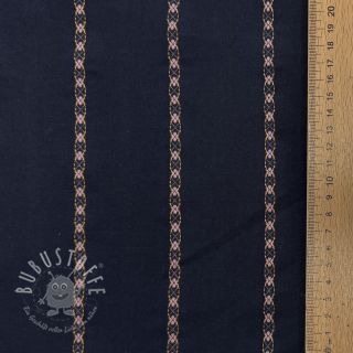 Baumwollstoff JACQUARD DOBBY navy