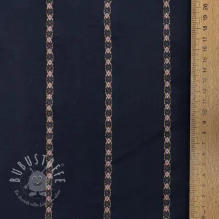 Baumwollstoff JACQUARD DOBBY navy