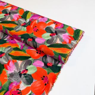 Viskosestoff ECOVERO Flowers multi digital print