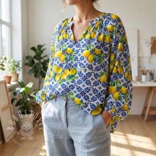 Baumwollstoff VISCOSE Lemons digital print