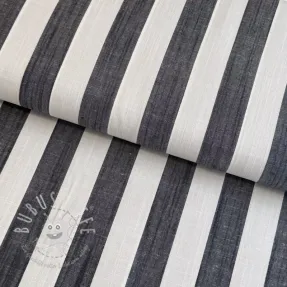 Viskosestoff YARN DYED Stripes BIG navy