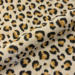 Dekostoff Linenlook premium Leopard Animal Print