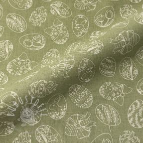 Dekostoff Linenlook premium Easter Egg Tale