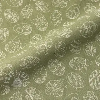Dekostoff Linenlook premium Easter Egg Tale