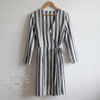 Viskosestoff YARN DYED Stripes BIG navy