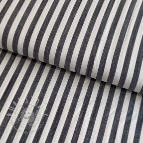Viskosestoff YARN DYED Stripes SMALL navy