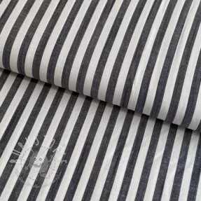 Viskosestoff YARN DYED Stripes SMALL navy