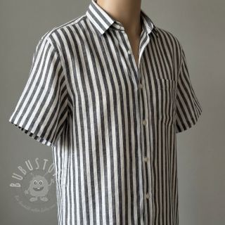 Viskosestoff YARN DYED Stripes SMALL navy