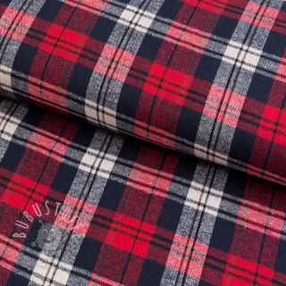 Scottish Check YARN DYED BRUSHED Atlas red