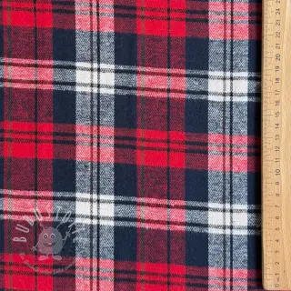 Scottish Check YARN DYED BRUSHED Atlas red