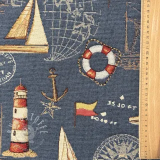 Dekostoff GOBELIN premium Coast Lighthouse Sea