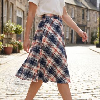 Baumwollstoff YARN DYED BRUSHED Check Mia navy