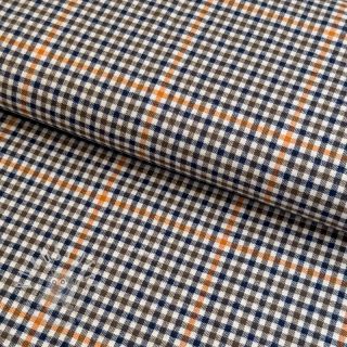 Baumwollstoff YARN DYED BRUSHED Check Mike ecru