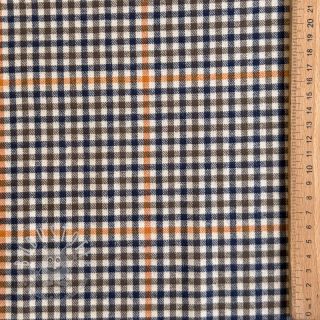 Baumwollstoff YARN DYED BRUSHED Check Mike ecru