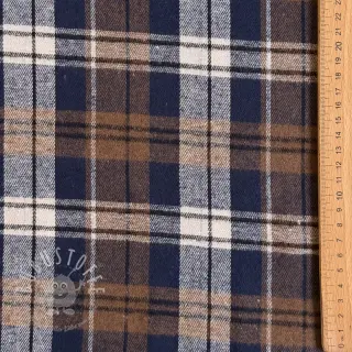 Scottish Check YARN DYED BRUSHED Atlas brown