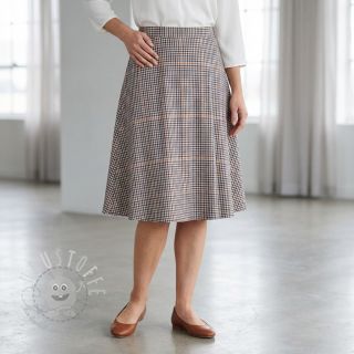 Baumwollstoff YARN DYED BRUSHED Check Mike ecru