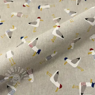Dekostoff Linenlook premium Seagull dress up