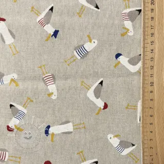 Dekostoff Linenlook premium Seagull dress up