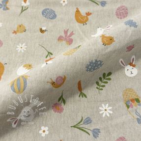 Dekostoff Linenlook premium Easter Doodle Icon