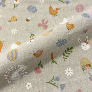 Dekostoff Linenlook premium Easter Doodle Icon