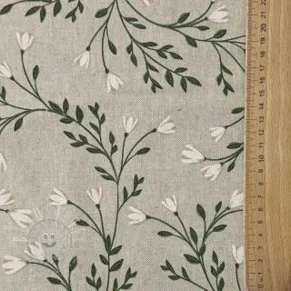Dekostoff Linenlook premium Flower Bell Garland