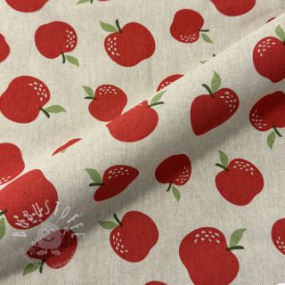 Dekostoff Linenlook premium Apple Happy Joy