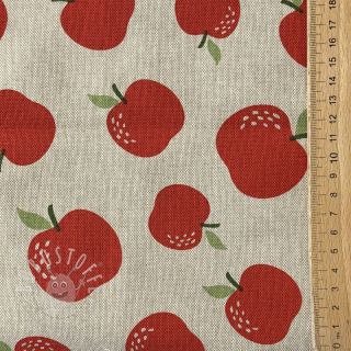 Dekostoff Linenlook premium Apple Happy Joy