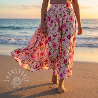 Viskosestoff RADIANCE Flowers Conie pink digital print