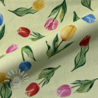 Dekostoff Tulip Flower Field digital print