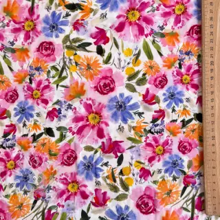 Viskosestoff RADIANCE Flowers Polly digital print
