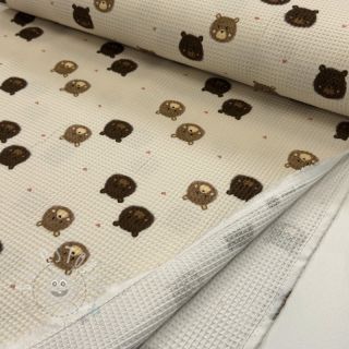 Waffelstoff Bears digital print