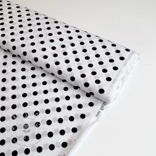 Viskosestoff RADIANCE Polka dot white