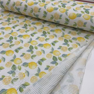 Waffelstoff Lemons digital print
