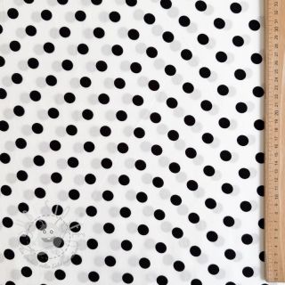 Viskosestoff RADIANCE Polka dot white