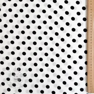 Viskosestoff RADIANCE Polka dot white