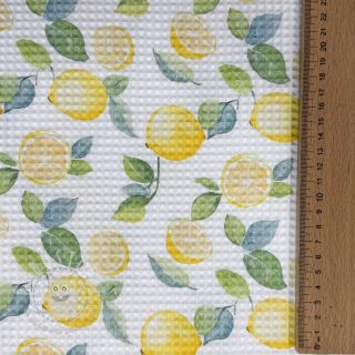 Waffelstoff Lemons digital print