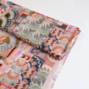 Viskosestoff ECOVERO Abstract multi digital print