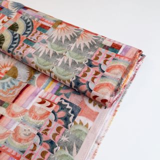 Viskosestoff ECOVERO Abstract multi digital print