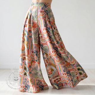 Viskosestoff ECOVERO Abstract multi digital print