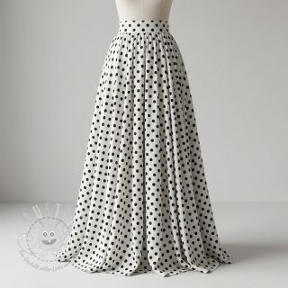 Viskosestoff RADIANCE Polka dot white