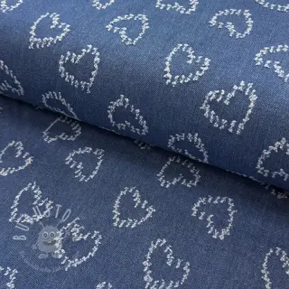 JEANS DENIM JACQUARD Hearts