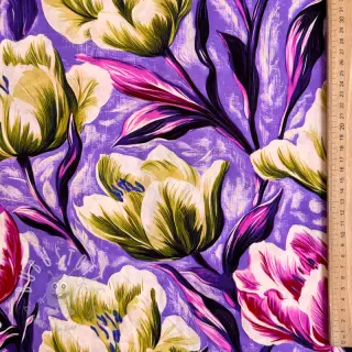 Viskosestoff ECOVERO Flowers design A digital print
